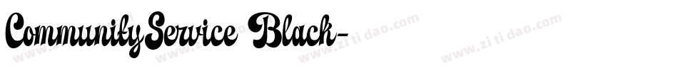 CommunityService Black字体转换